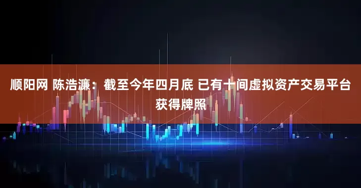 顺阳网 陈浩濂：截至今年四月底 已有十间虚拟资产交易平台获得牌照
