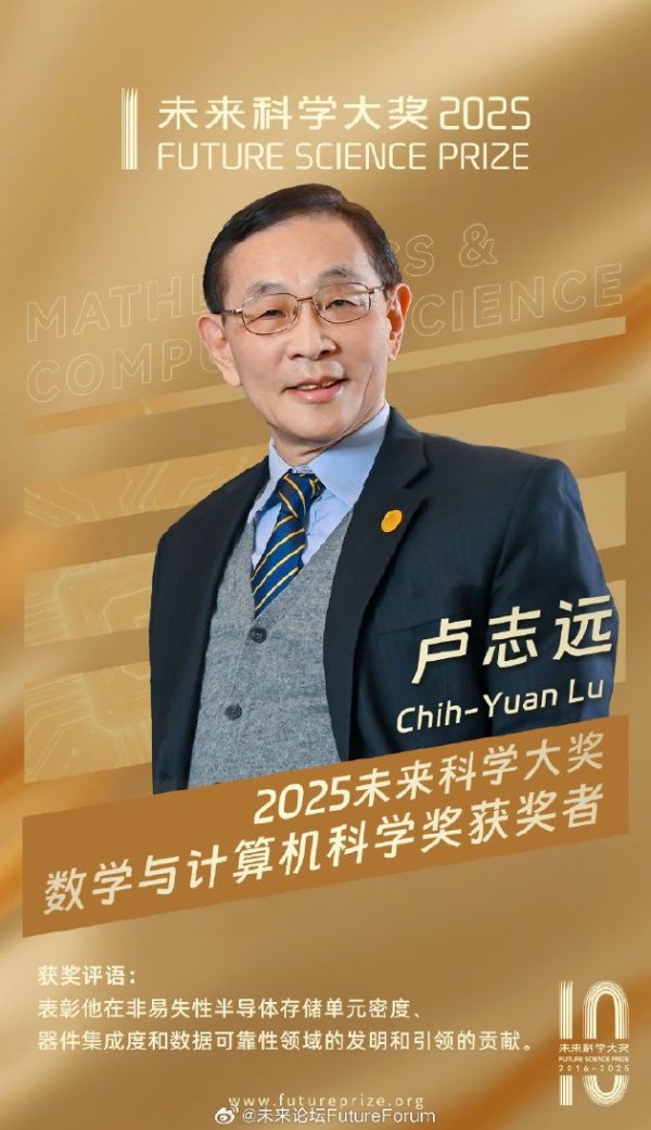 天平配资 2025未来科学大奖数学与计算机科学奖揭晓：卢志远获奖