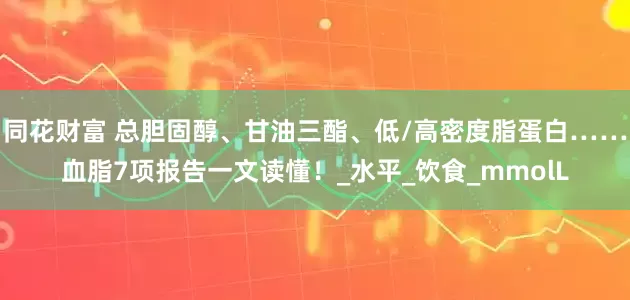 同花财富 总胆固醇、甘油三酯、低/高密度脂蛋白……血脂7项报告一文读懂！_水平_饮食_mmolL