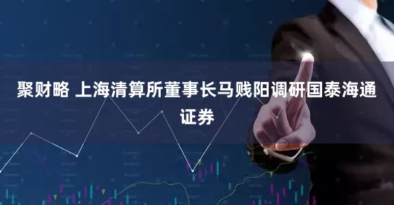 聚财略 上海清算所董事长马贱阳调研国泰海通证券