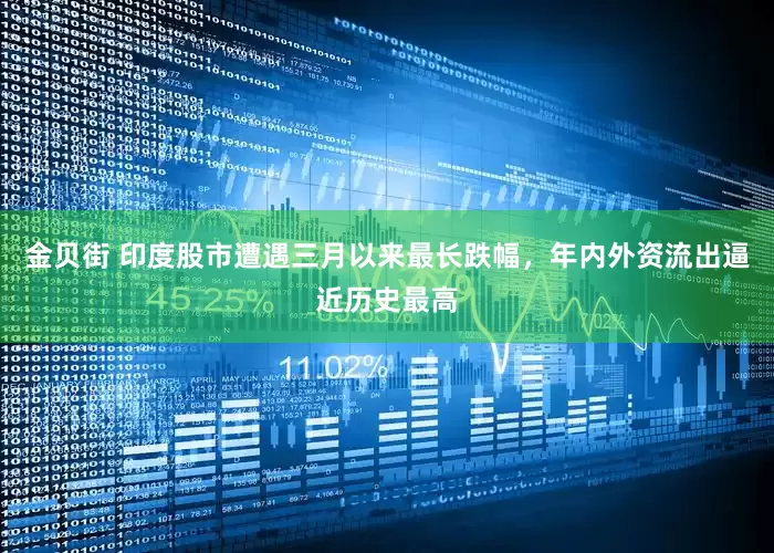 金贝街 印度股市遭遇三月以来最长跌幅，年内外资流出逼近历史最高